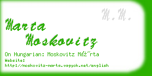 marta moskovitz business card